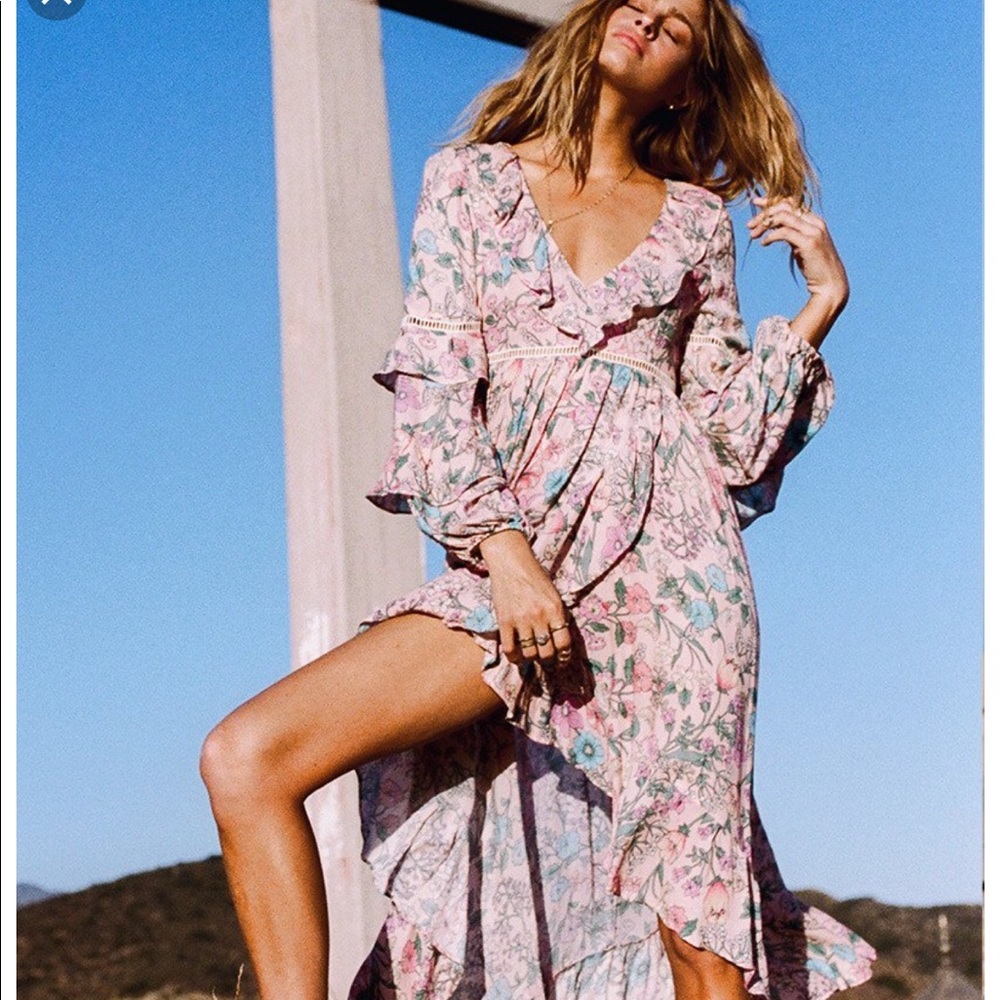 Spell & The Gypsy Collective Sayulita Frill Gown M